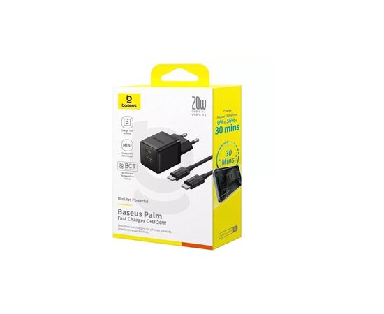 Зарядний пристрій Baseus 1xUSB-C PD20W + 1xUSB + cable USB-C to USB-C white (P10111608113-01), зображення 5