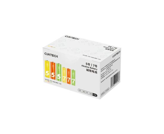 Батарейка CUKTECH AA+AAA rainbow alkaline battery (12*AA+12*AAA) (CUKAAB10CNCM), изображение 4