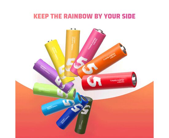 Батарейка CUKTECH AA high-performance rainbow alkaline battery * 8 (CUKB05CTCNCM), зображення 2
