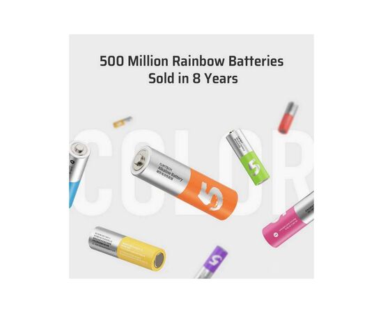 Батарейка CUKTECH AA high-performance rainbow alkaline battery * 8 (CUKB05CTCNCM), зображення 6