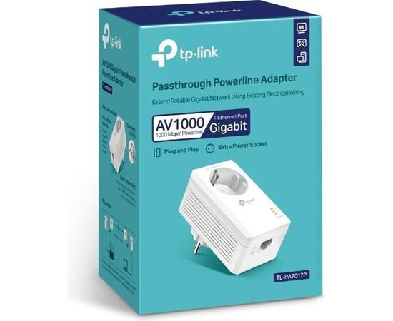Адаптер Powerline TP-Link TL-PA7017P, зображення 5