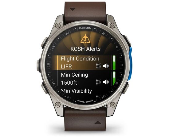 Смарт-часы Garmin D2 Mach 2, 47mm, Saph, Bare Ti/Blk w/LthrBd, GPS (010-02904-31), изображение 10