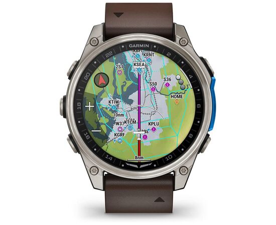 Смарт-часы Garmin D2 Mach 2, 47mm, Saph, Bare Ti/Blk w/LthrBd, GPS (010-02904-31), изображение 12