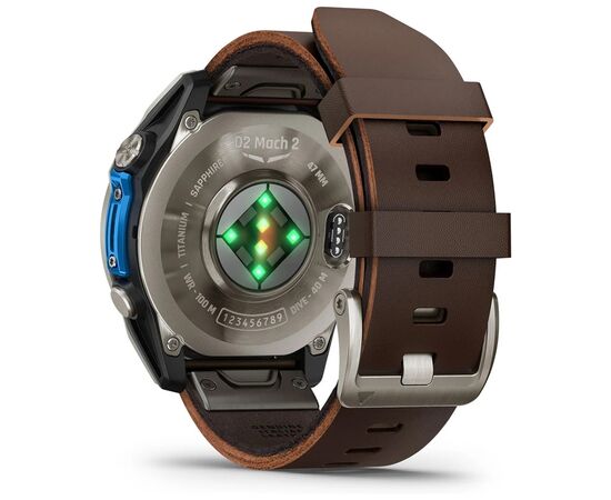Смарт-часы Garmin D2 Mach 2, 47mm, Saph, Bare Ti/Blk w/LthrBd, GPS (010-02904-31), изображение 6