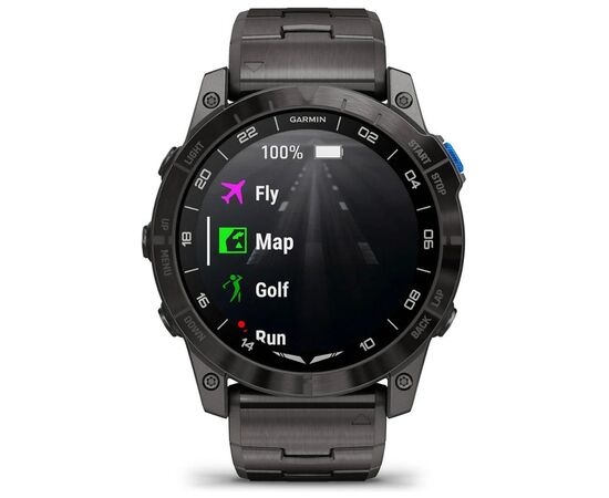Смарт-часы Garmin D2 Mach 2, 47mm, Saph, Bare Ti/Blk w/LthrBd, GPS (010-02904-31), изображение 9