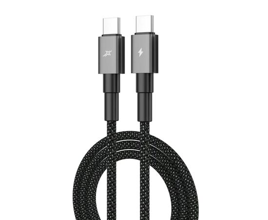 Дата кабель USB-C to USB-C 1.0m 100W black Grand-X (CC-08B), изображение 2