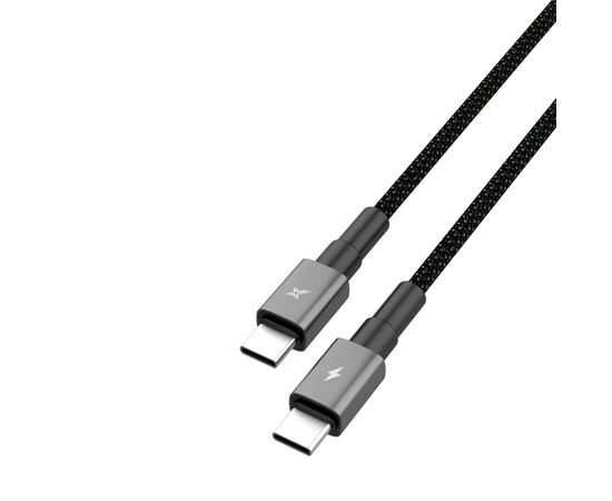 Дата кабель USB-C to USB-C 1.0m 100W black Grand-X (CC-08B), изображение 3