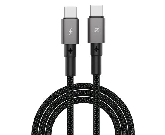 Дата кабель USB-C to USB-C 1.0m 100W black Grand-X (CC-08B)