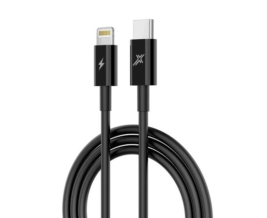 Дата кабель USB-C to Lightning 1.0m 60W black Grand-X (CL-08B), зображення 2