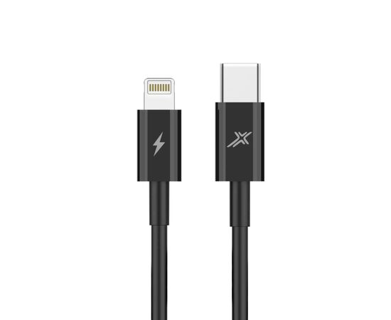 Дата кабель USB-C to Lightning 1.0m 60W black Grand-X (CL-08B)