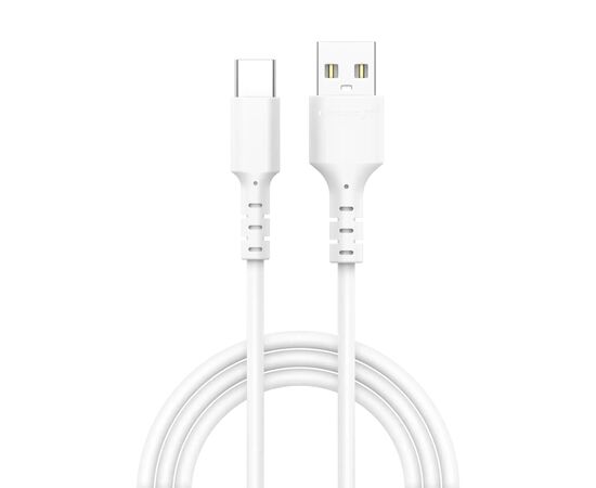 Дата кабель USB 2.0 AM to USB-C 1.0m 3A white Grand-X (PC-05W)