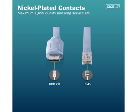 Дата кабель USB AM to RJ45 Ethernet 1.8m FT232RNL black Digitus (DA-70173), зображення 4