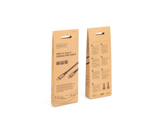 Дата кабель USB-C to USB-C 3.0m USB 4.0 black Digitus (DB-300443-030-S), изображение 5