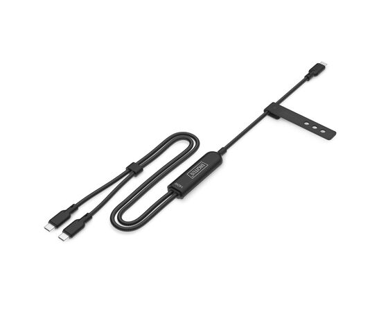 Дата кабель USB-C to 2xUSB-C 1.8m 140W black Digitus (AK-300170-018-S), изображение 2