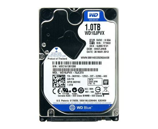 Жорсткий диск для ноутбука 2.5" 1TB WD (WD10JPVX)