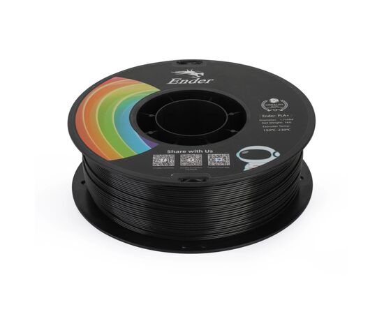 Пластик для 3D-принтера Creality PLA+ 1кг, 1.75мм, black (3301010306), изображение 2