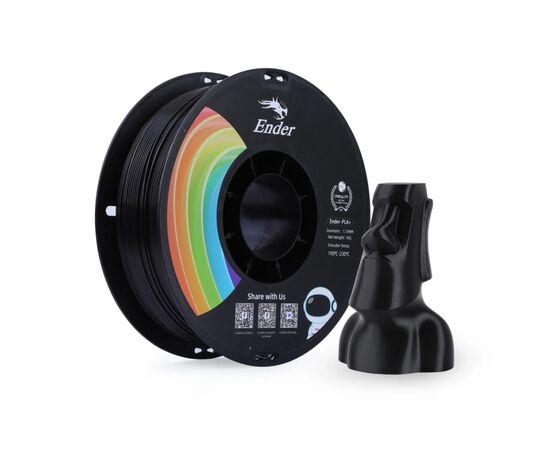 Пластик для 3D-принтера Creality PLA+ 1кг, 1.75мм, black (3301010306), изображение 5