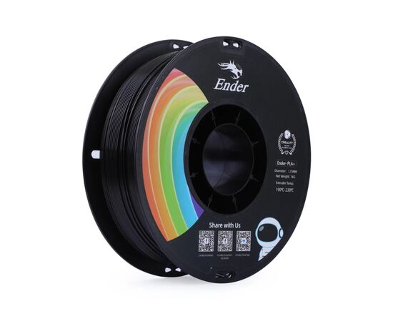 Пластик для 3D-принтера Creality PLA+ 1кг, 1.75мм, black (3301010306)