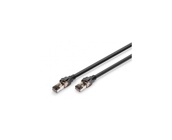 Патч-корд 0.5м, S/FTP, cat 8.1, AWG 24/7, LSZH, black Digitus (DK-1843-005)