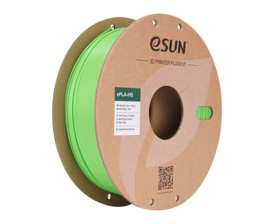 Пластик для 3D-принтера eSUN PLA+ NEON 1.75мм, 1кг, green (PLA+P175V1)