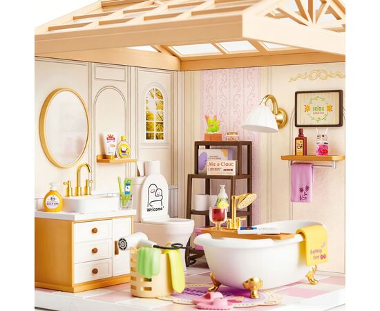 Конструктор Mini House румбокс серии Интерьер – Ванная комната (свет) (8009), изображение 5