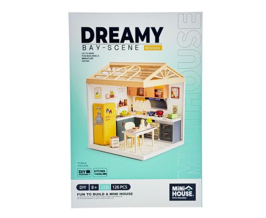 Конструктор Mini House румбокс серії Інтер'єр – Вітальня (світло) (8005)