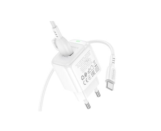 Зарядний пристрій BOROFONE 1xUSB QC3.0 18W + cable UAB-A to USB-C BAS42A white (6941991113802), зображення 5
