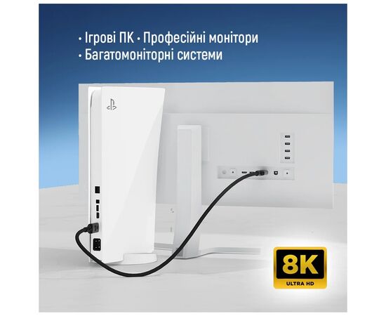 Кабель мультимедийный DisplayPort M to DisplayPort M 1.5m V1.4 8K black ColorWay (CW-CBDP093-BK), изображение 8