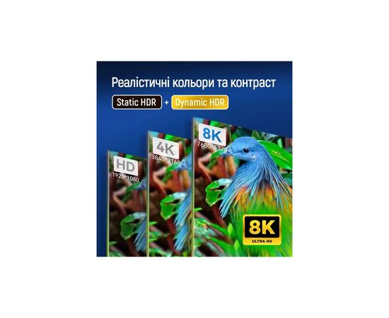 Кабель мультимедийный HDMI M to HDMI M 2.0m V2.1 8K black ColorWay (CW-CBHD088-BK), изображение 10