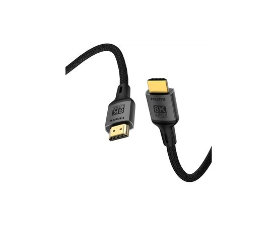 Кабель мультимедийный HDMI M to HDMI M 2.0m V2.1 8K black ColorWay (CW-CBHD088-BK), изображение 2