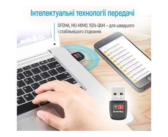 Мережева карта Wi-Fi ColorWay CW-AD-W1, зображення 8