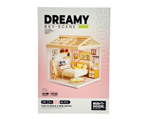 Конструктор Mini House румбокс серії Інтер'єр – Спальня (світло) (8004)