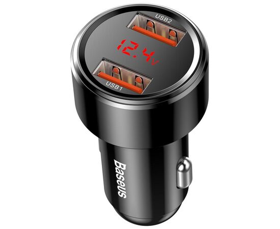 Зарядний пристрій Baseus Magic Series Dual QC 2x3.0, display, black (CCMLC20A-01)