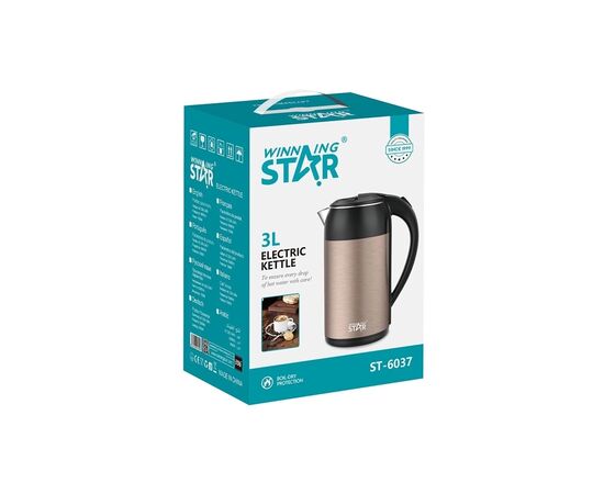 Электрочайник WINNINGSTAR ST-6037 Gray, изображение 6