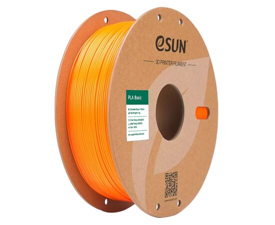 Пластик для 3D-принтера eSUN PLA BASIC 1,75mm ORANGE 1kg (PLA-BASIC175O1P1)