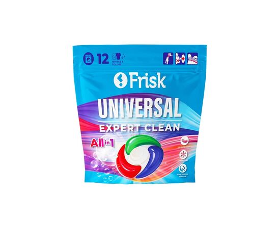 Капсулы для стирки Frisk Universal Expert Clean 12 шт. (4820197123476)