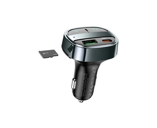FM модулятор HOCO E70, Black, Box, изображение 2