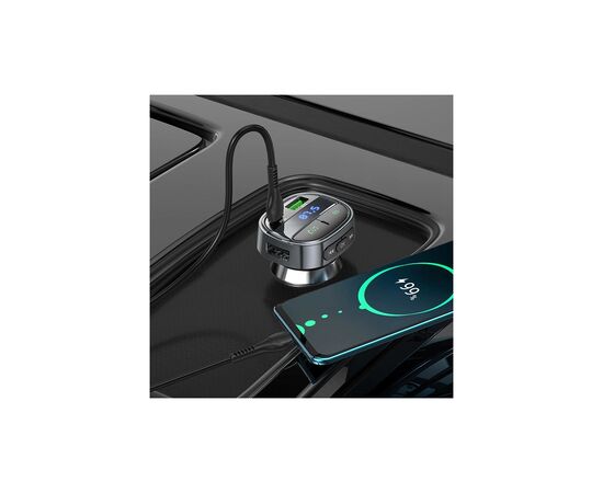 FM модулятор HOCO E70, Black, Box, изображение 5