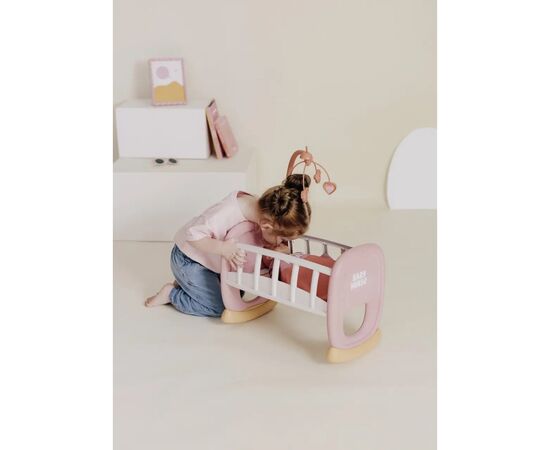 Игровой набор Smoby Колыбель Беби Ньорс. Терракотовая пудра с мобилем, 18 мес (7600220390), изображение 9