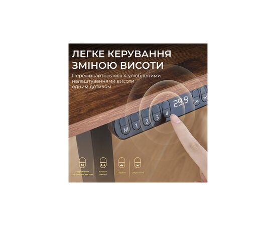 Комп'ютерний стіл Sihoo D03 Walnut/Black (D03-104/D03-108), зображення 7