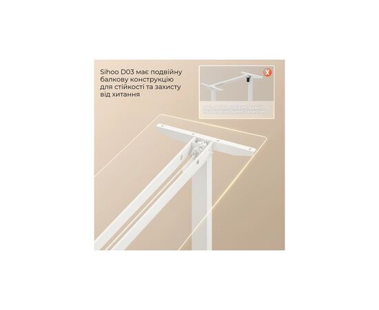 Компьютерный стол Sihoo D03 White (D03-106/D03-107), изображение 9