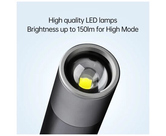 Фонарь NexTool Zoom Flashlight, 150 лм, алюмінієвий корпус (NE20162), изображение 3