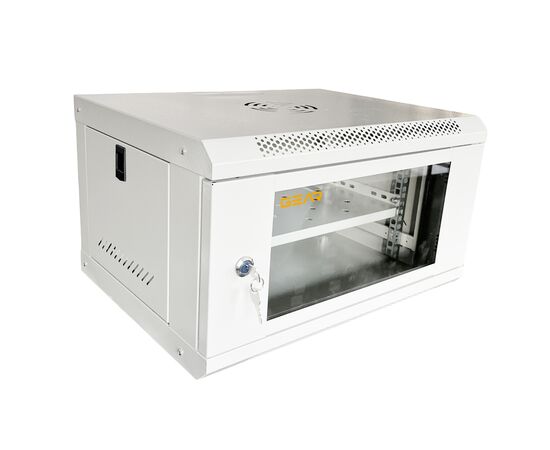 Шкаф настенный GEAR 6U 19" 600x600x300 мм, + полка 19", grey (GWMSN-6U-600-600G), изображение 2