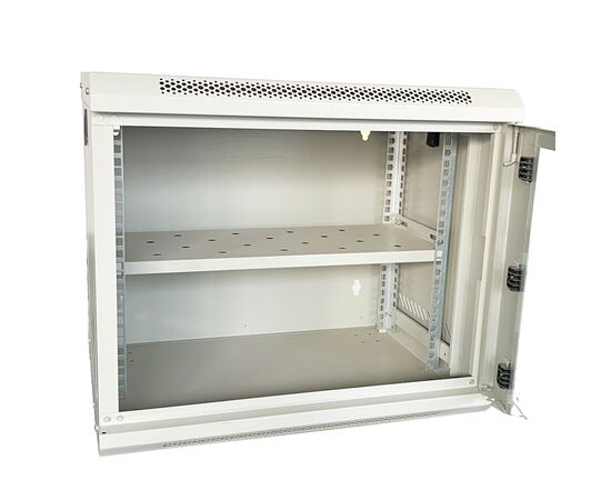 Шкаф настенный GEAR 9U 19" 530x400x450 мм, + полка 19", grey (GWMSN-9U-530-400G), изображение 3