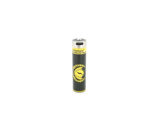 Аккумулятор 18650 4000mah (3800-4000mah), 3.7V(2.75-4.2V), Type-C, 70.5*18.5mm Liitokala (USB-King4000), изображение 3