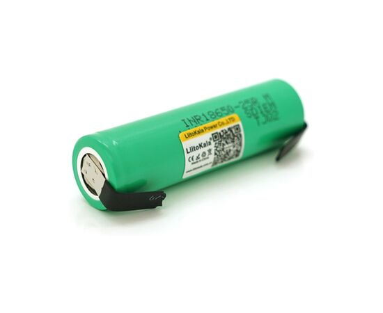 Аккумулятор 18650 2500mah (2450-2650mah), 3.7V(2.75-4.2V), Green Liitokala (Lii-25R-N), изображение 2