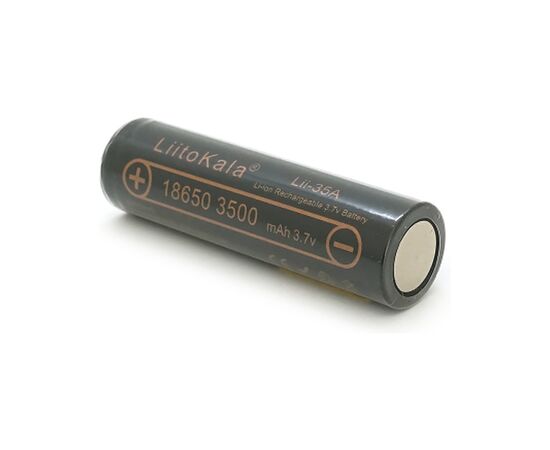 Аккумулятор 18650 3500mah (3300-3500mah), 3.7V(2.75-4.2V), Black Liitokala (Lii-35A-JT), изображение 2