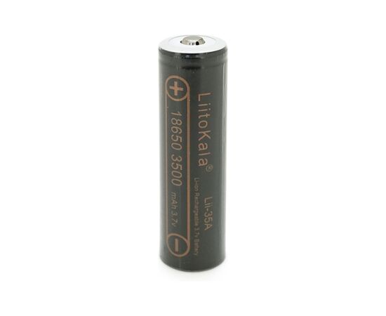 Аккумулятор 18650 3500mah (3300-3500mah), 3.7V(2.75-4.2V), Black Liitokala (Lii-35A-JT)