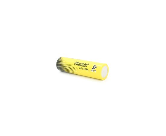 Аккумулятор 18650 3300mAh, 3.7V(2.5-4.2V), LowTemp-40-60, Black/Yellow Liitokala (Lii-LT33A), изображение 2