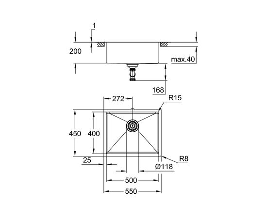 Мойка кухонная Grohe K700U (31574SD1), изображение 6